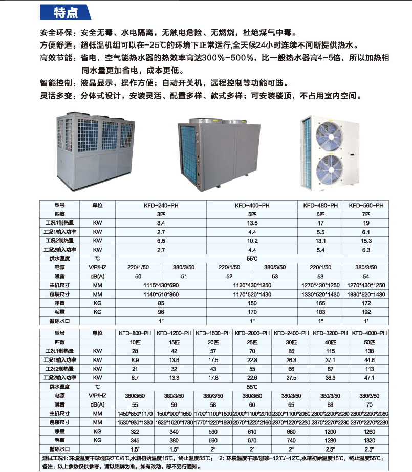 商用超低溫氟循環熱水機